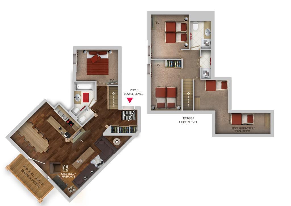 Chalets Montana Planton Tignes Værelse billede